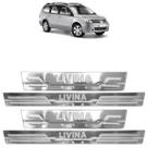 Kit Soleira Personalizada Livina 2009 2010 2011 2012 2013 2014 Aço Inox Escovado sem Led 4 Peças Kit Soleira Personalizada Livina 2009 2010 2011 2012 2013 2014 Aço Inox Escovado sem Led 4 Peças