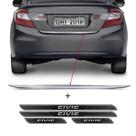 Kit Soleira Protetora New Civic 12/16 + Friso Do Porta-malas