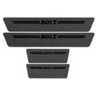 Kit Soleira Protetora Porta Premium Black PVC - Bolt