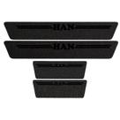 Kit Soleira Protetora Porta Premium Black PVC - Han