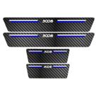 Kit Soleira Protetora Porta Premium Blue Carbono - 3008