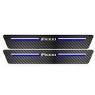 Kit Soleira Protetora Porta Premium Blue Carbono F100 2 PT