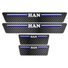 Kit Soleira Protetora Porta Premium Blue Carbono Han 24 25