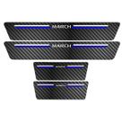 Kit Soleira Protetora Porta Premium Blue Carbono - March