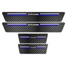 Kit Soleira Protetora Porta Premium Blue Carbono - Titano