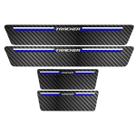 Kit Soleira Protetora Porta Premium Blue Carbono - Tracker