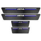 Kit Soleira Protetora Porta Premium Blue Carbono - Virtus