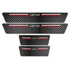 Kit Soleira Protetora Porta Premium Red Carbono - Captur Kit Soleira Protetora Porta Premium Red Carbono - Captur
