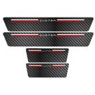 Kit Soleira Protetora Porta Premium Red Carbono - Duster