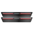 Kit Soleira Protetora Porta Premium Red Carbono Ranger 2 PT