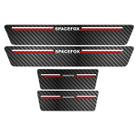 Kit Soleira Protetora Porta Premium Red Carbono - SpaceFox