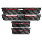 Kit Soleira Protetora Porta Premium Red Carbono - Toro