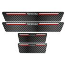 Kit Soleira Protetora Porta Premium Red Carbono - Tracker