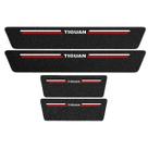 Kit Soleira Protetora Porta Premium Red PVC - Tiguan
