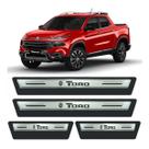 Kit Soleira Resinada Adesivo Proteção Porta Fiat Toro Prata