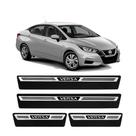 Kit Soleiras Aço Escovado NP - Protetor Premium Versa 2012 a 2020