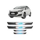 Kit Soleiras Led Azul Aço Inox KX3 - HB20 2020 a 2025