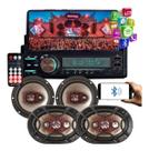 Kit Som Alto Falante Bravox Kit Fácil + Radio Tay Tech Cel
