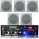 Kit Som Ambiente 300w Bluetooth + 5 Caixas P/gesso Brancas