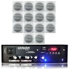 Kit Som Ambiente 300w Bluetooth Fm+ 14 Caixa Quadrada Branca