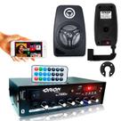 Kit Som Ambiente 500 Watts Bluetooth + 16 Caixas Parede Preta Kit Som Ambiente 500 Watts Bluetooth + 16 Caixas Parede Preta