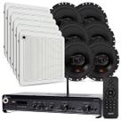 Kit Som Ambiente Academia Salão Lojas Bluetooth Conexão Tv Usb Sd Slim 2700 Optical + Arandelas Jbl Embutir Teto