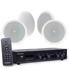 Kit Som Ambiente Amplificador Bluetooth Frahm 4 Arandelas JBL Quadrada ou Redonda Gesso Branca Kit Som Ambiente Amplificador Bluetooth Frahm 4 Arandelas JBL Quadrada ou Redonda Gesso Branca