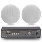Kit Som Ambiente Amplificador Receiver Frahm Slim 500 2 Arandelas 40w Frahm Quadrada ou Redonda Kit Som Ambiente Amplificador Receiver Frahm Slim 500 2 Arandelas 40w Frahm Quadrada ou Redonda