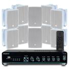 Kit Som Ambiente Area Piscina Jbl Bluetooth Slim 2000 Usb Sd 10 Caixas Jbl C321 Branca