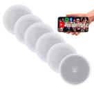 Kit Som Ambiente Bluetooth 1 Caixa Ativa+5passiva De Embutir