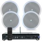 Kit Som Ambiente Bluetooth Area Gourmet Conexão Optical Tv Spotify + 4 Arandelas Embutir Jbl