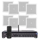 Kit Som Ambiente Bluetooth Jbl 8 Arandelas de Embutir Teto Conexão Com Tv Celular Spotify