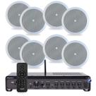 Kit Som Ambiente Bluetooth Jbl 8 Arandelas de Embutir Teto Conexão Com Tv Celular Spotify