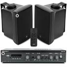 Kit Som Ambiente Bluetooth Salão Beleza Recepção Clinicas Usb Controle Remoto + 2 Caixas Embutir Jbl
