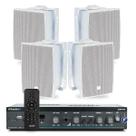 Kit Som Ambiente Bluetooth Usb Controle Remoto Lojas Area Lazer Quiosque Salão + 4 Caixas Fixar Parede Jbl