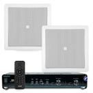 Kit Som Ambiente Bluetooth Usb Sd Area Gourmet Casa + Arandelas Embutir Teto Gesso Jbl 2 Unid