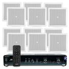 Kit Som Ambiente Bluetooth Usb Sd Home Lojas Etc.. + Arandelas Embutir Teto Gesso Jbl 12 Unid