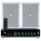 Kit Som Ambiente Embutir Teto Jbl 2 Arandelas Retangular + Receiver Slim Bluetooth Usb Sd Controle