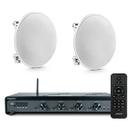 Kit Som Ambiente Frahm 4500 Slim + 2 Cx Som Arandela Embutir