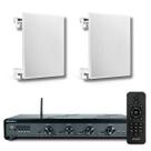 Kit Som Ambiente Frahm 4500 Slim + 2 Cx Som Arandela Embutir