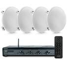 Kit Som Ambiente Frahm 4500 Slim + 4 Cx Som Arandela Embutir