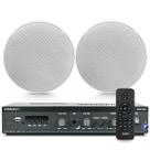 Kit Som Ambiente Frahm Slim 1600 Bluetooth Usb Area Gourmet + 02 Arandelas Embutir Teto Gesso