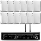 Kit Som Ambiente Home Sense 320.4 + 12 Som Arandela Quadrada