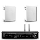 Kit Som Ambiente Home Sense 320.4 + 2 Som Arandela Quadrada