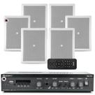 Kit Som Ambiente Jbl Bluetooth Academia Lojas Clinicas Barbearia + 6 Arandelas Acústica Jbl Embutir