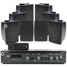 Kit Som Ambiente Jbl Bluetooth Academia Salão de Festa Amplificador + 8 Caixas Acústica Jbl
