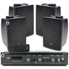 Kit Som Ambiente Jbl Bluetooth Area Churrasco Varanda Slim 1600 + 4 Caixas Acústica Jbl Fixar Parede