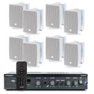 Kit Som Ambiente Jbl Bluetooth Area Gourmet Lojas Empresas Academia + 8 Caixas Jbl Fixar Parede