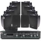 Kit Som Ambiente Jbl Bluetooth Usb Controle Remoto Area Churrasco + 10 Caixas Embutir Parede