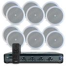 Kit Som Ambiente Jbl Bluetooth Usb Sd Amplificador Slim 4500 Optical Conexao com Tv + 12 Arandelas Jbl